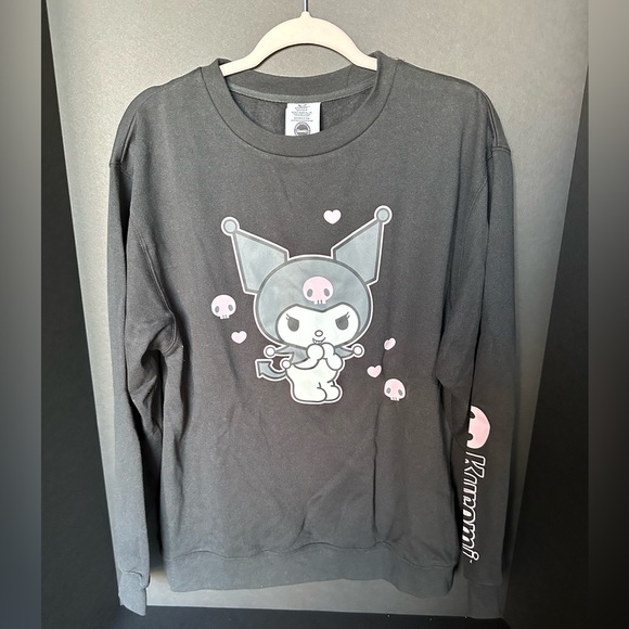 Kuromi black long sleeve sweatshirt size large 🩷 - Picture 2 of 5